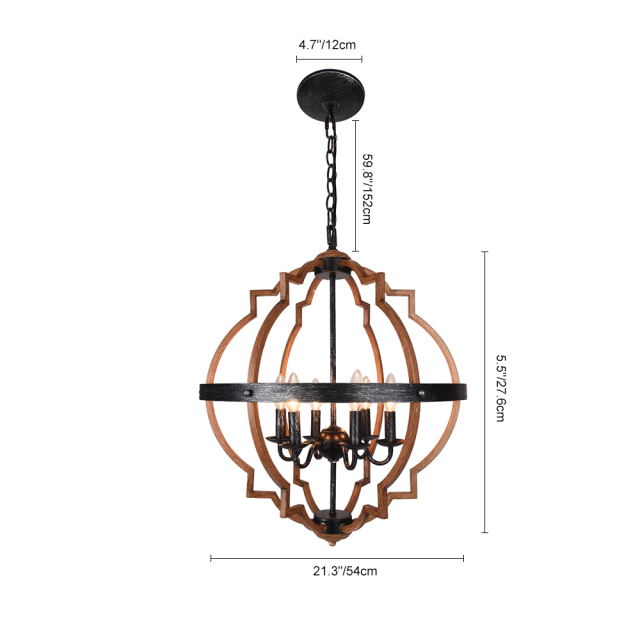 Modern Farmhouse 4/6 Lights Globe Pendant Light For Kitchen Dining Room