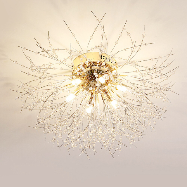 Modern Contemporary 8/6 Lights Sputnik Large Crystal Chandelier for Bedroom Living Room