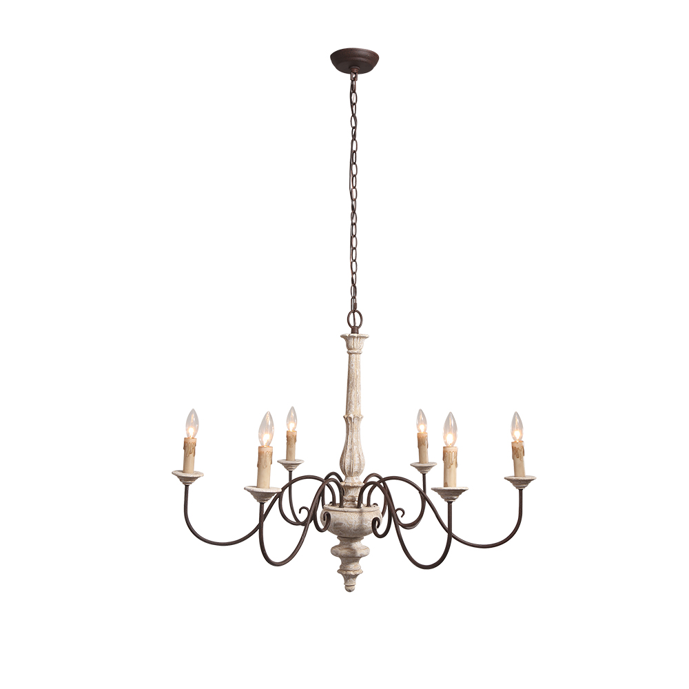 Modern Farmhouse Six Lights Anchor Chandelier for Dining Room Dining Room