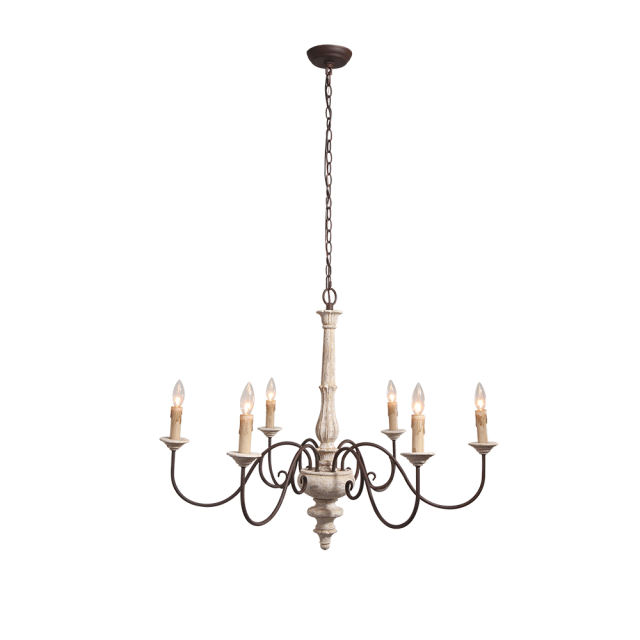 Modern Farmhouse Six Lights Anchor Chandelier for Dining Room Dining Room