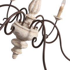 Modern Farmhouse Six Lights Anchor Chandelier for Dining Room Dining Room