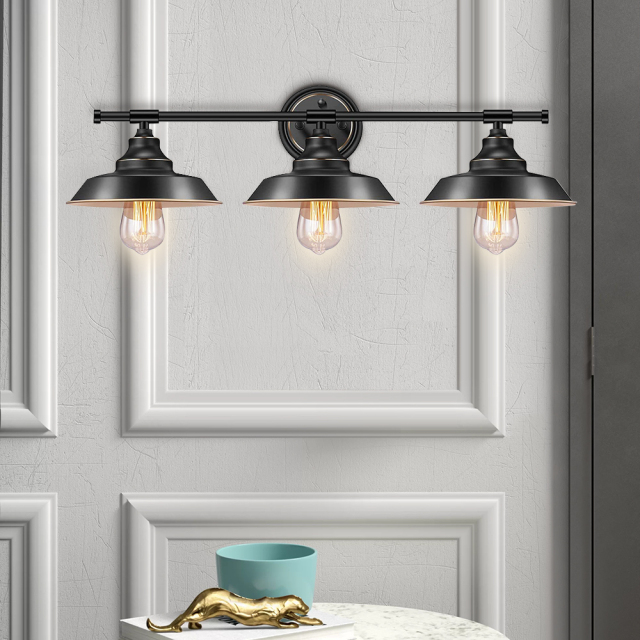 Modern Industrial 3-lights Dimmable Armed Sconce for Bedroom Living Room