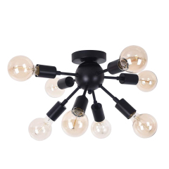 Vintage modern farmhouse Semi Flush Mount Ceiling Light with 8 Light for Kitchen Dining Room/ Bedroom