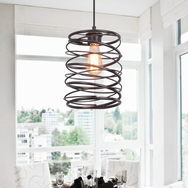 Modern Farmhouse Cylinder 1- Light pendant lighting for Kitchen/Dining Room