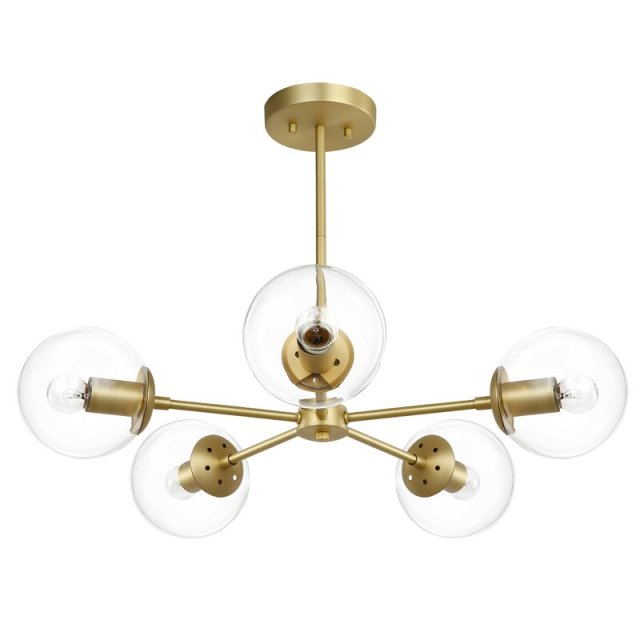 Mid-century Modern 5-Light Sputnik Chandelier for Restaurant/Living Room/Kitchen