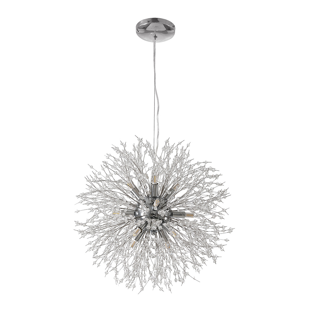 Contemporary 16 Light Modern Crystal Sputnik Firework Chandelier Pendant Lighting for Restaurant/ Bedroom