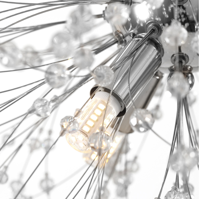 Contemporary 16 Light Modern Crystal Sputnik Chandelier Pendant Lighting for Restaurant/ Bedroom