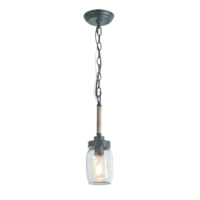 Modern Minimalist 1 Light Single-light Mason Jar Pendant lighting for Kitchen,  Entryway, or Bathroom