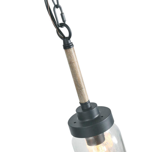 Modern Minimalist 1 Light Single-light Mason Jar Pendant lighting for Kitchen,  Entryway, or Bathroom
