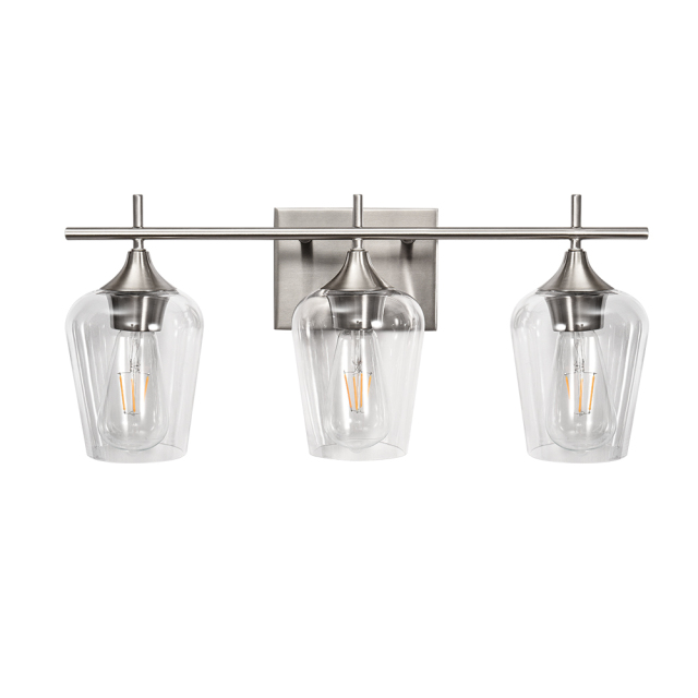 Contemporary Modern Home Style 3-Light Wall Lamp Bathroom Vanity Lights for Bathroom/ Entryway/Living Room