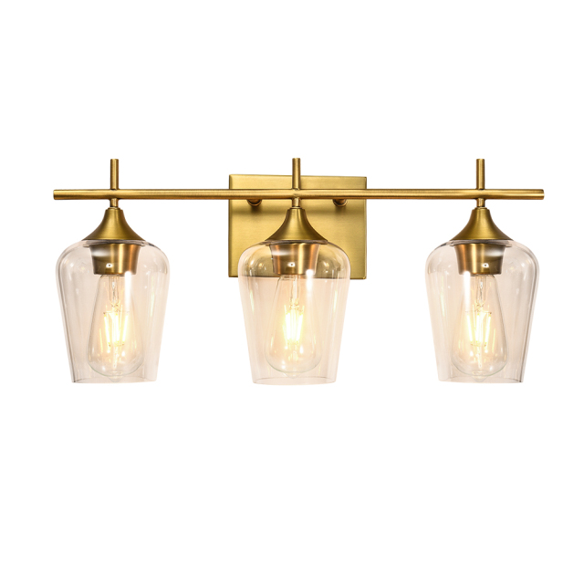 Contemporary Modern Home Style 3-Light Wall Lamp Bathroom Vanity Lights for Bathroom/ Entryway/Living Room