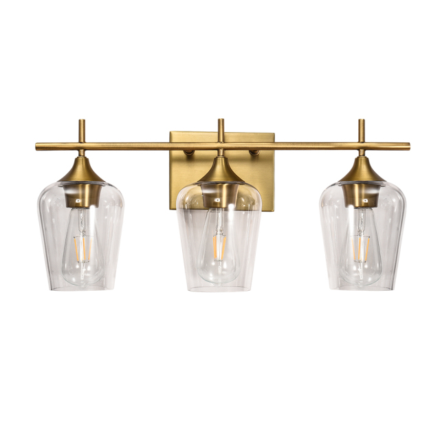 Contemporary Modern Home Style 3-Light Wall Lamp Bathroom Vanity Lights for Bathroom/ Entryway/Living Room