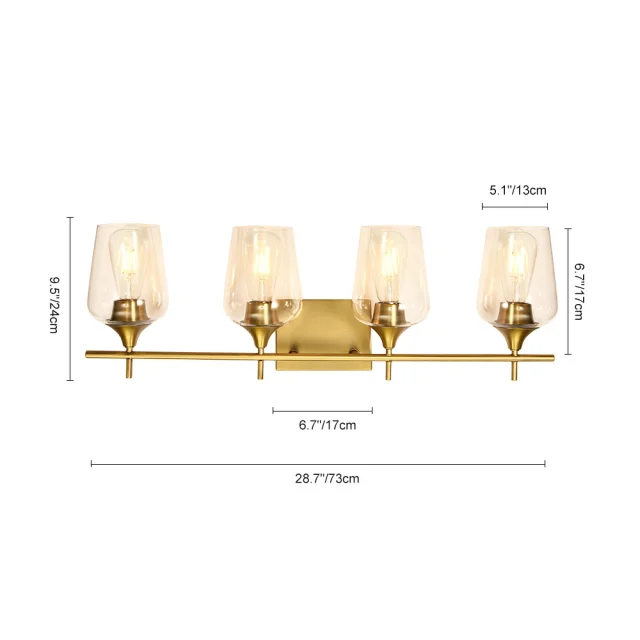 4 Light Contemporary Modern Decorative Vanity Light Bathroom/Hallway/Dressing Room Wall Lamp