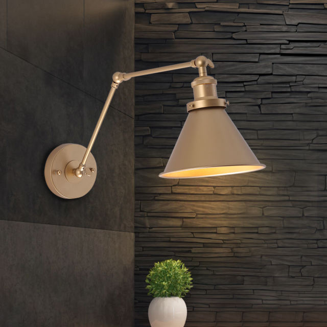 Modern Contemporary Swing Arm Wall Sconce for Bedroom Living Room