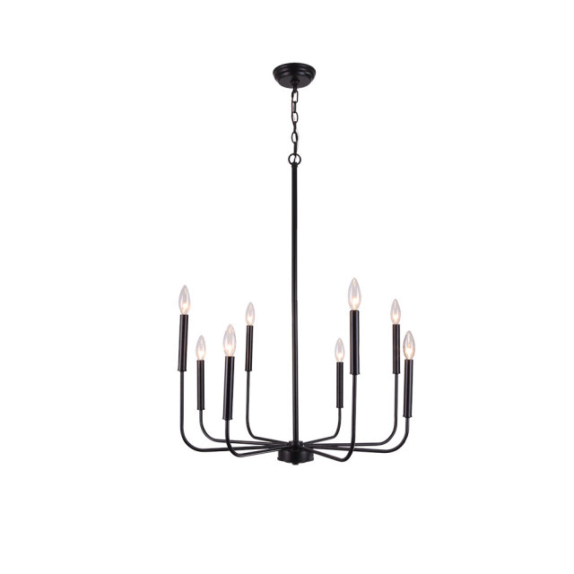 Modern Rustic 8 Lights Candle Style Empire Chandelier for Living Room Dining Room