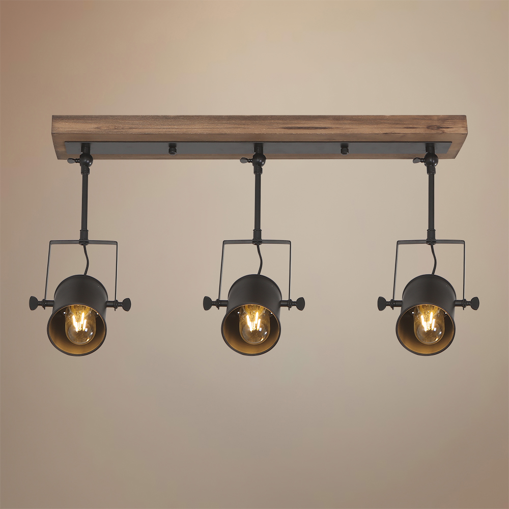 Industrial Rustic Black Track Light Vintage Farmhouse Lighting for ...