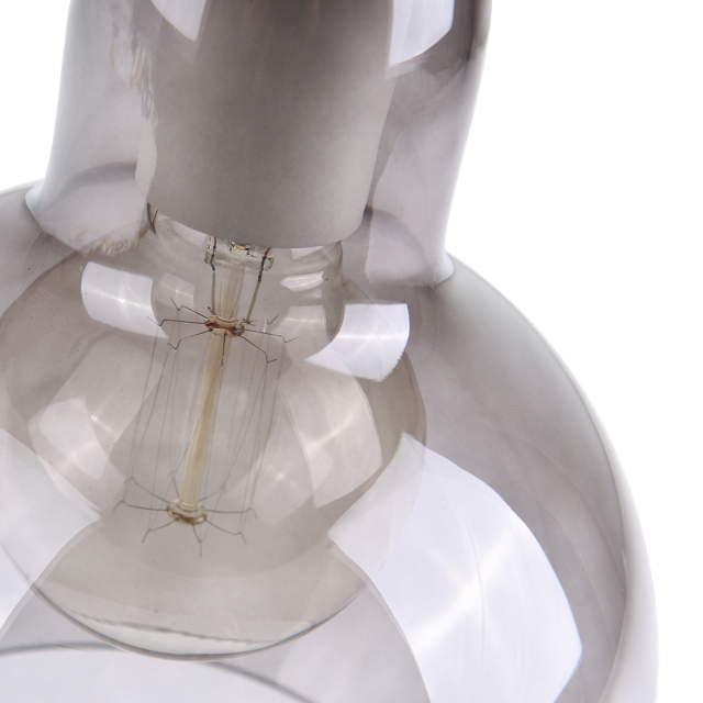 Modern Style 1 Light Ball Bulb Pendant Light with Mouth Blown Glass