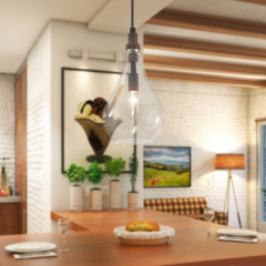 Modern Minimalist One Light Teardrop Pendant Light for Kitchen/Dining Room/Living Room