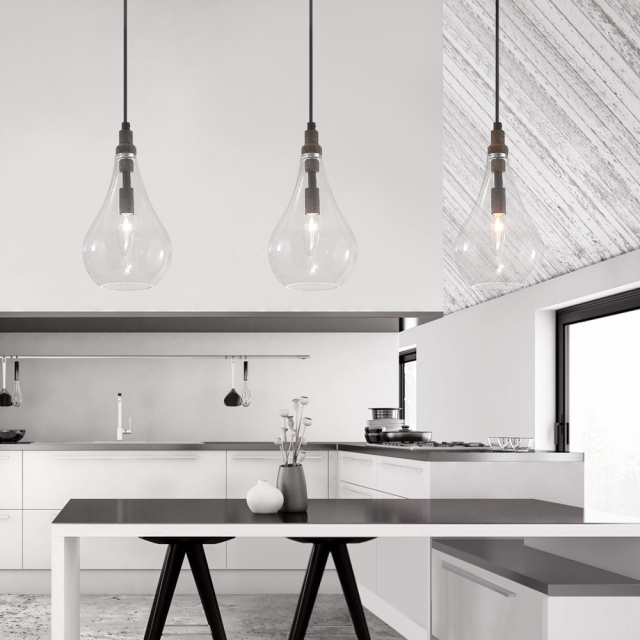 Modern Minimalist One Light Teardrop Pendant Light for Kitchen/Dining Room/Living Room