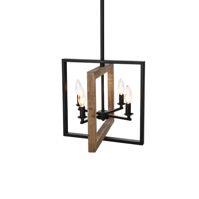 Modern farmhouse pendant 4-Lights Chandelier for Dining Room Living Room/Kitchen