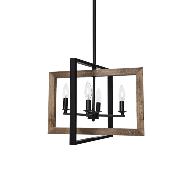 Modern farmhouse pendant 4-Lights Chandelier for Dining Room Living Room/Kitchen