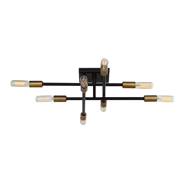 8-Light Sputnik Ceiling Lights Mid-century Modern Semi-Flush Mount