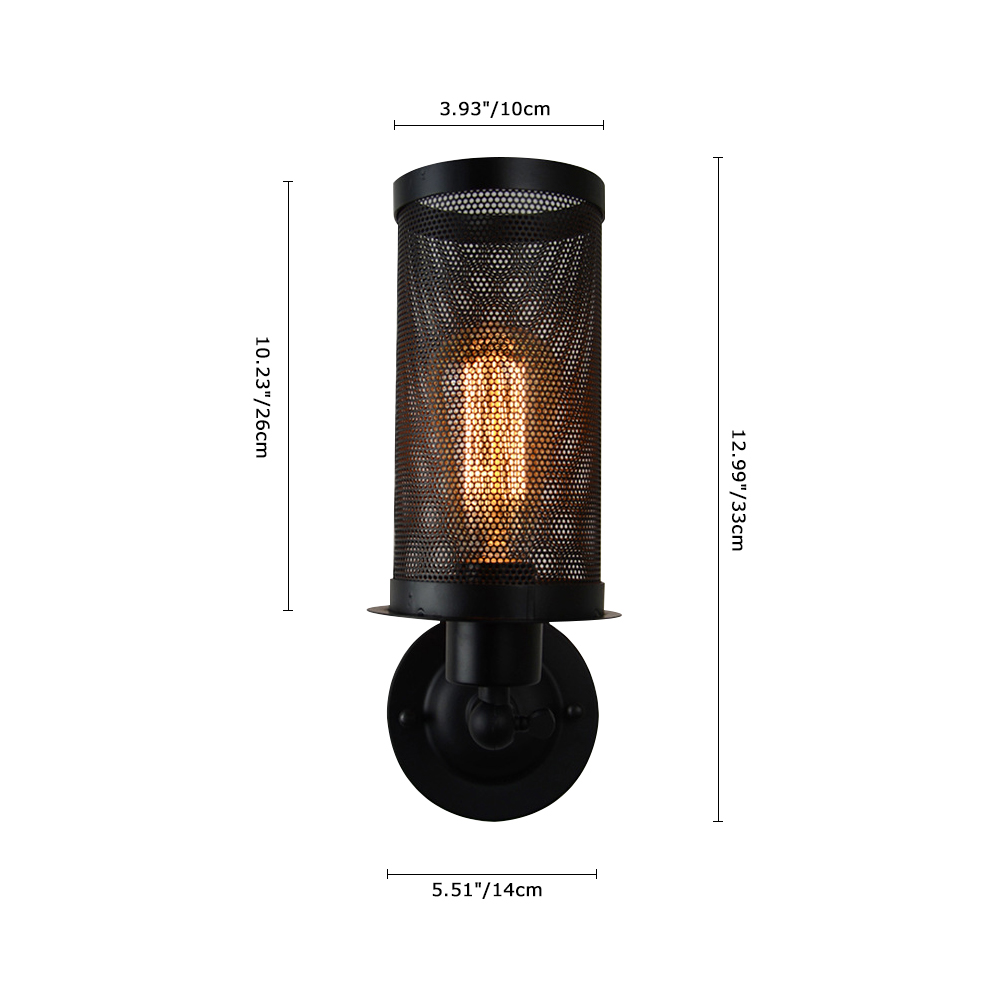 Modern Farmhouse Single Light Wall Sconce Industrial Vintage Vanity Light
