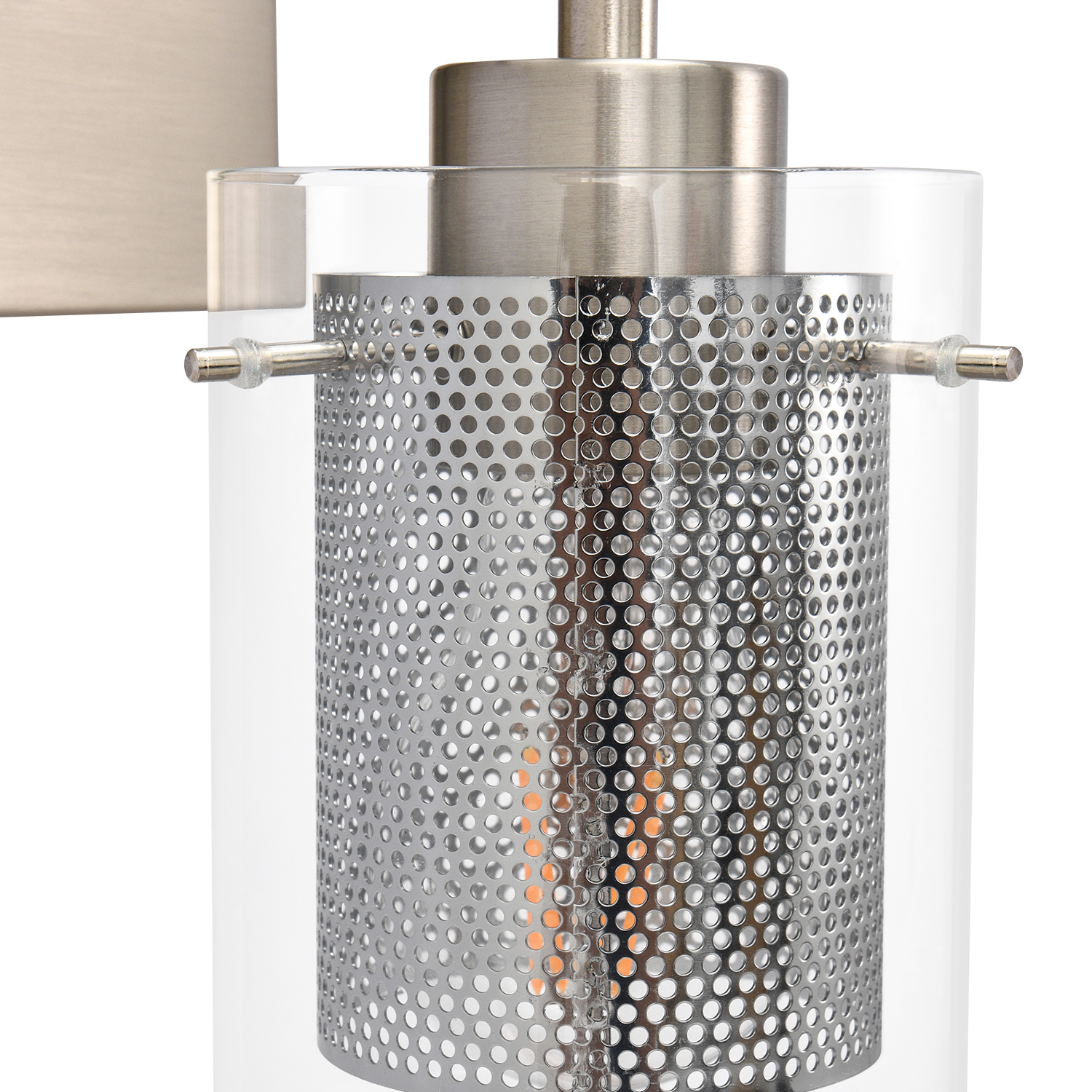 Dimmable Modern Wall Sconce Decorative Armed Bathroom Vanity Light in Black/Nickel Finish for Bedroom/ Living Room