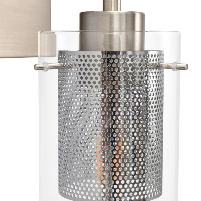 Dimmable Modern Wall Sconce Decorative Armed Bathroom Vanity Light in Black/Nickel Finish for Bedroom/ Living Room