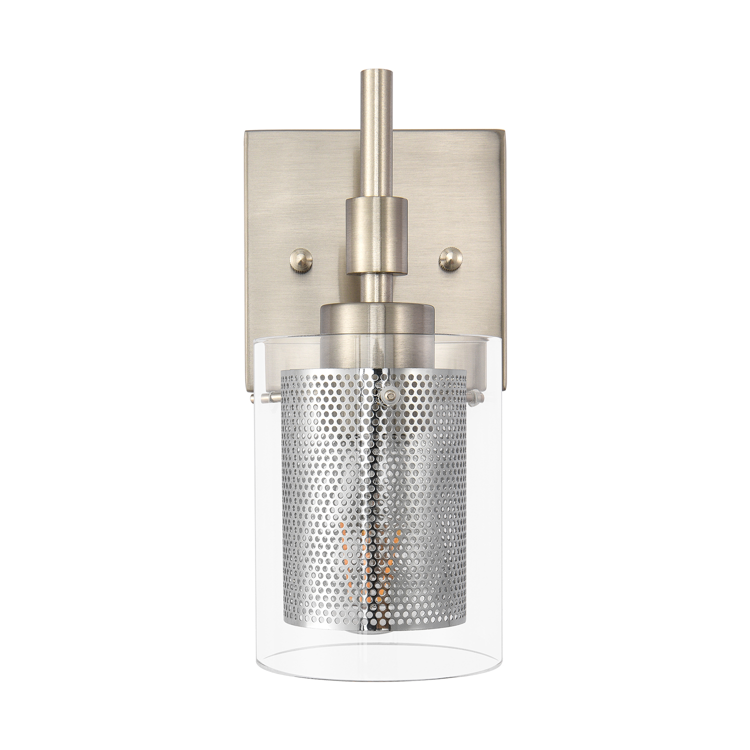 Dimmable Modern Wall Sconce Decorative Armed Bathroom Vanity Light in Black/Nickel Finish for Bedroom/ Living Room