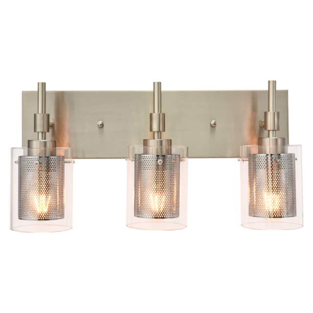 3 light Modern Mid-century Vanity Lights Fixtures Brushed Nickel or Black Wall Sconce for Mirror/ Bathroom/Hallway