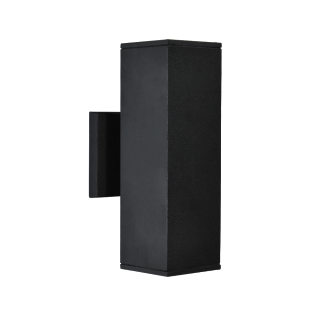 Modern 2-Light Outdoor Indoor Armed Wall Sconce Contemporary Porch Light in Black Finish