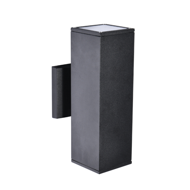 Modern 2-Light Outdoor Indoor Armed Wall Sconce Contemporary Porch Light in Black Finish