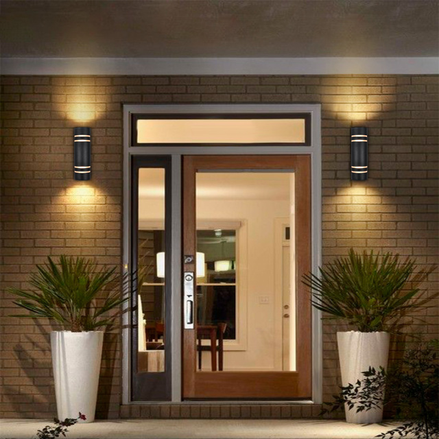 Minimalist Chic Outdoor Indoor Armed Wall Sconce in Matte Black Porch Light Fixture with Dusk to Dawn