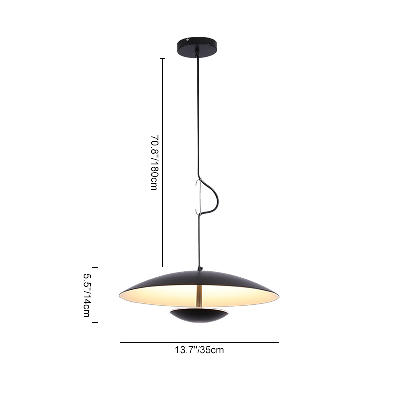 Modern HeadHat Plate Pendant Light Vertical LED Linear Pendant Lamp