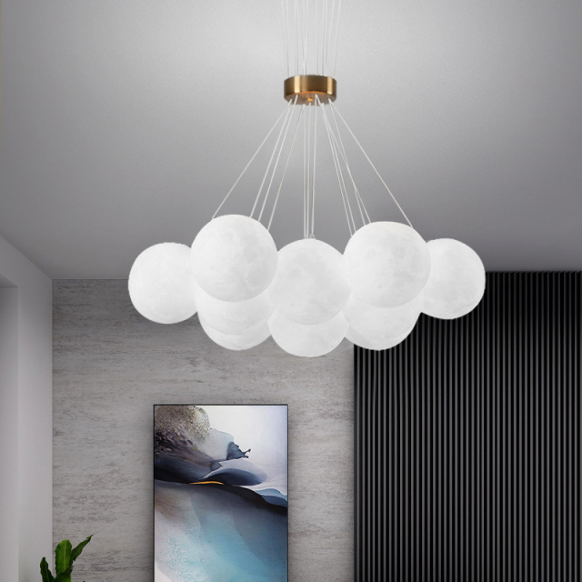 Cloud 13-light Modern Glam Bubble Chandelier Cluster Pendant Mood Light with Milk Globes for Living Room Dining Room Girls Room Kid's Bedroom