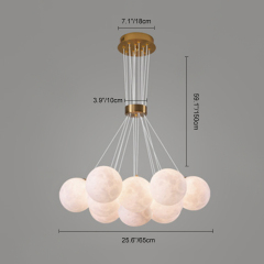 Cloud 13-light Modern Glam Bubble Chandelier Cluster Pendant Mood Light with Milk Globes for Living Room Dining Room Girls Room Kid's Bedroom