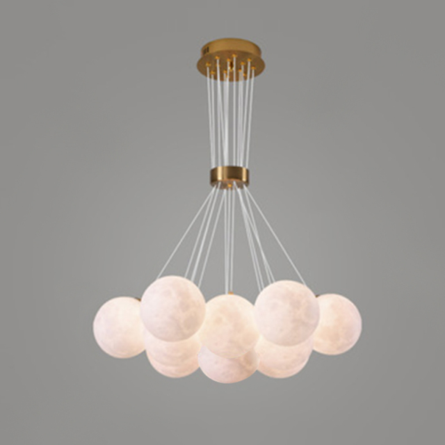 Cloud 13-light Modern Glam Bubble Chandelier Cluster Pendant Mood Light with Milk Globes for Living Room Dining Room Girls Room Kid's Bedroom