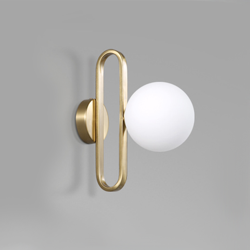 Mid-century Modern Design Wall Sconce Single Light Wall Lamp with Glass Bowl