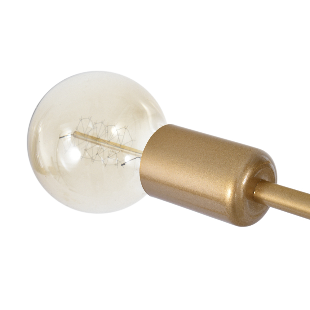 Modern Mid-Century 6 Light Brass Sputnik Semi Flush Mount for Kitchen Foyer Bedroom