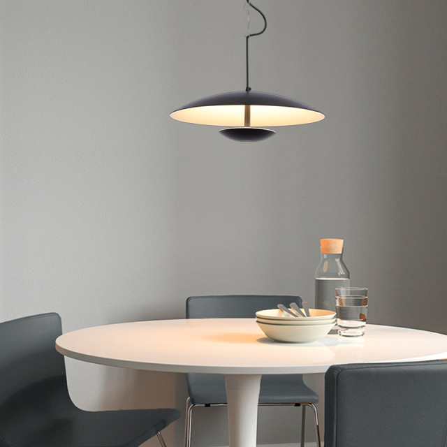 Modern HeadHat Plate Pendant Light Vertical LED Linear Pendant Lamp