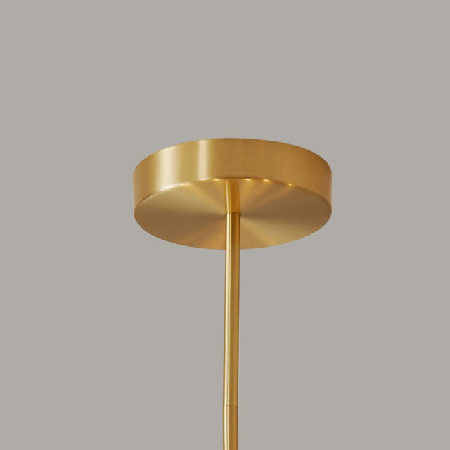 Modern Brass 6-Light Linear Bubble Glass Chandelier for Kitchen/ Dining Table