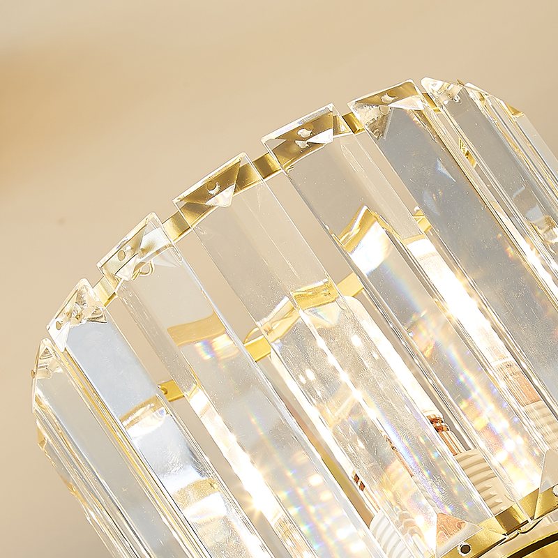 Modern 3 Light Clear Crystal Shade Pendant Light Hanging in Long Rectangle Canopy