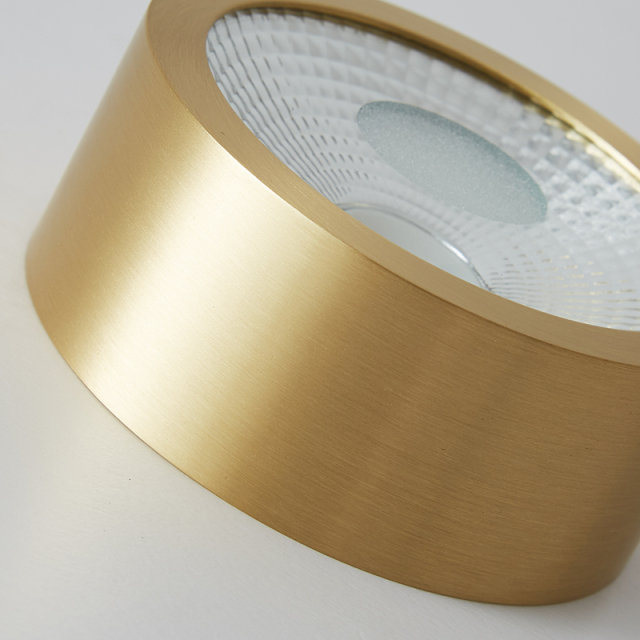 Modern Minimalist Small Brass LED Flush Mount Ceiling Light in Circle Round Shape