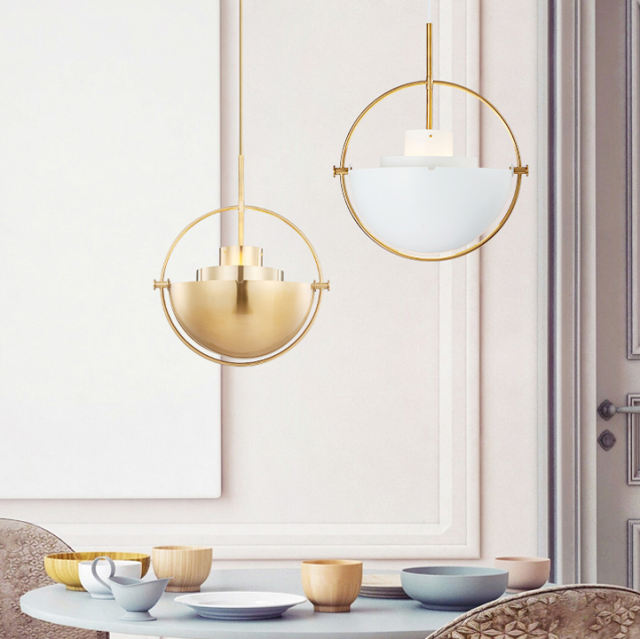 Danish Modern 1 Light Multi-Lite Shape-Changing Pendant Lamp