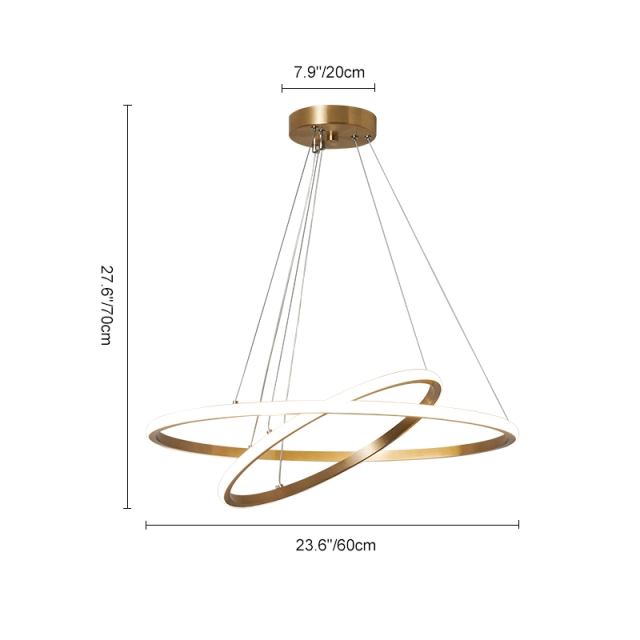 Modern Knot Design LED Chandelier Unique Geometric Pendant Lighting for Living Room Bedroom