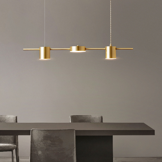 Modern Linear LED 3 Light Ceiling Light Pendant Lighting for Living Room Restaurant