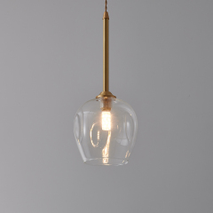Mid-century Modern Brass 3-Light Globe Pendant Lighting for Dining Room Counter Bar