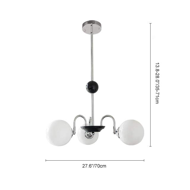 Mid-century Modern Bubble Glass Sputnik Chandelier Elegant French Style Mood Light in Chrome Finish for Dining Table/ Living Room/ Kitchen/ Bedroom