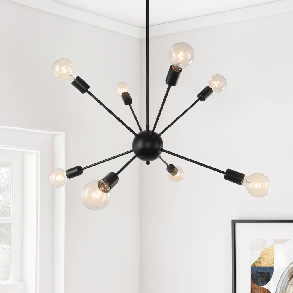 black sputnik pendant light